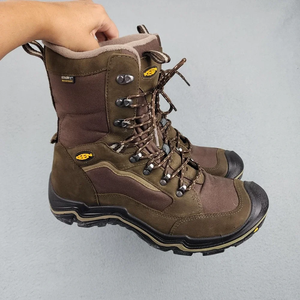 KEEN Durand II Boots Mens Size 11.5 Brown Waterproof Insulated Snow Winter 400g